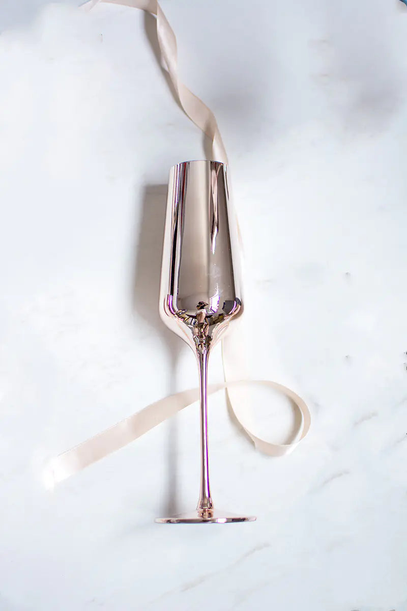 Pink Rose Gold Lead-Free Crystal Wine Glass Set