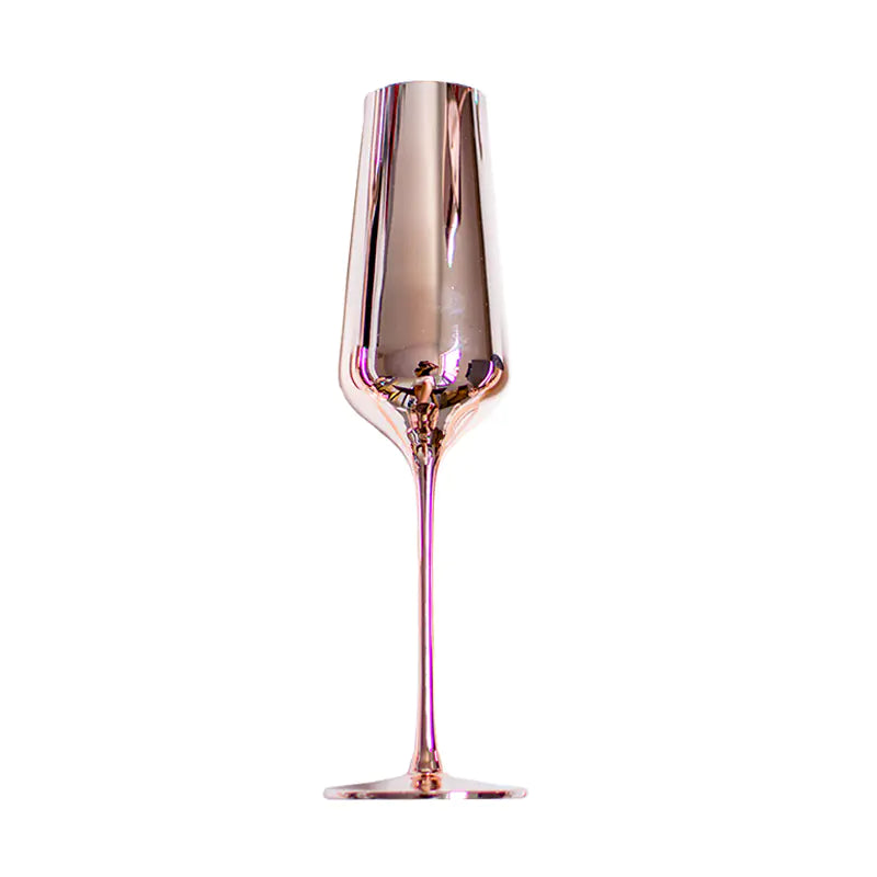 Pink Rose Gold Lead-Free Crystal Wine Glass Set