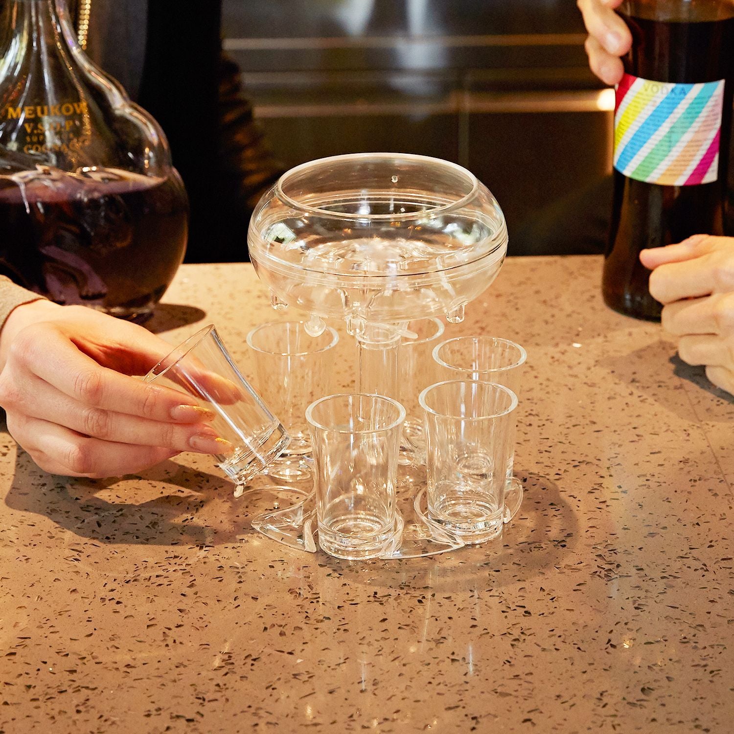 Transparent Wine Decanter Set with 6 Glasses