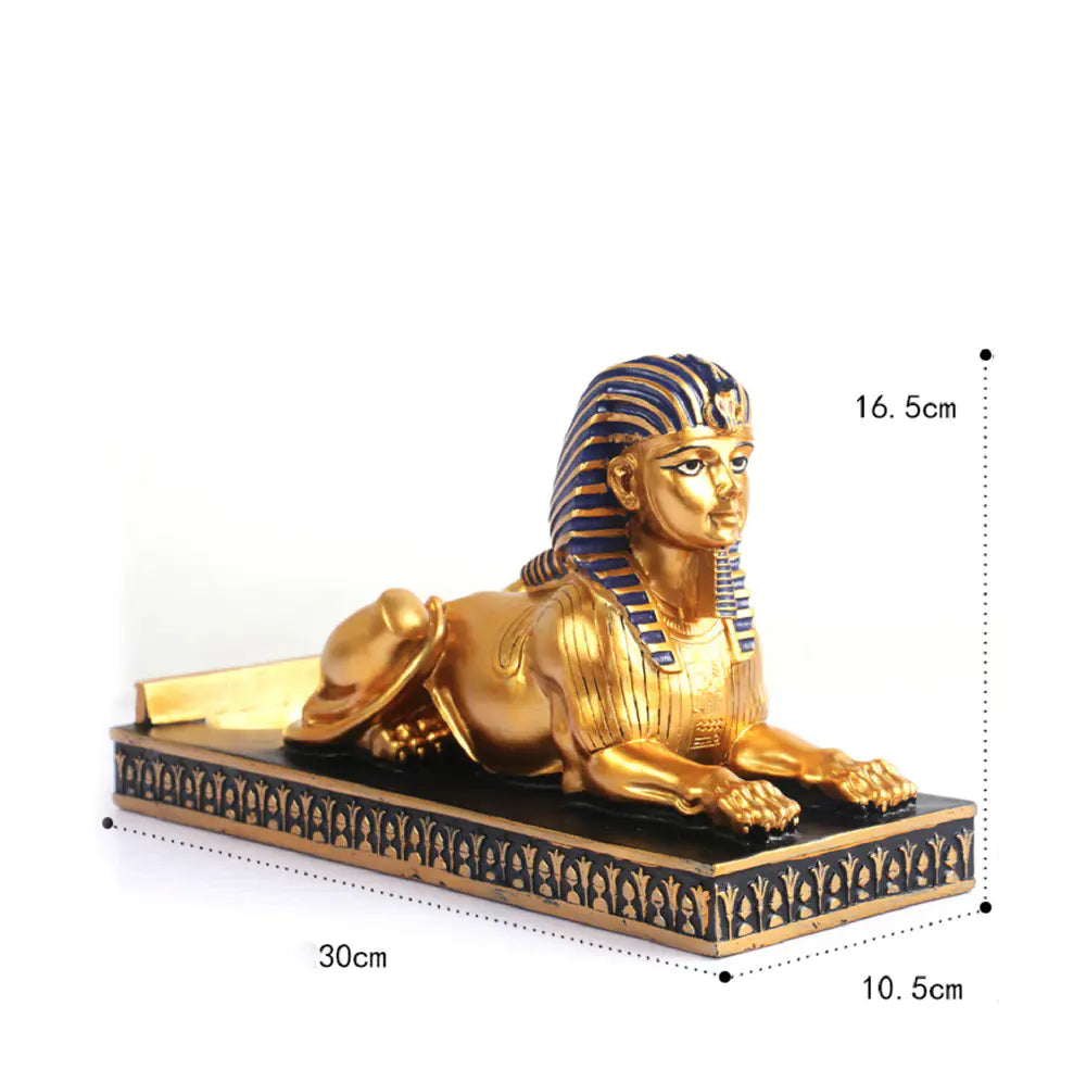 Egyptian Lion-Head Wine Rack & Art Sculpture