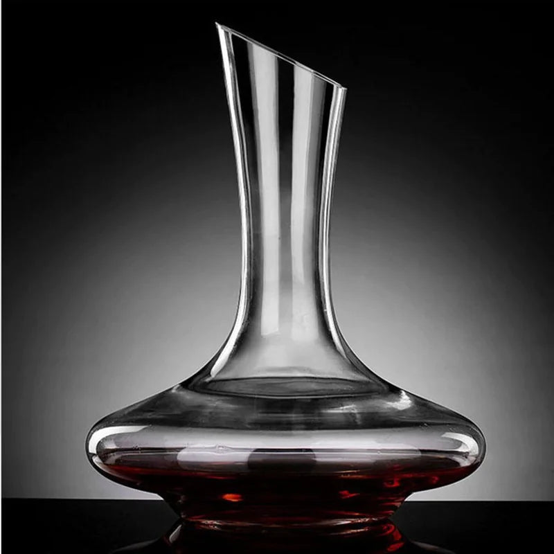 Elegant Handmade Crystal Red Wine Decanter – 1000ml with Spout