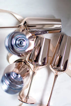 Pink Rose Gold Lead-Free Crystal Wine Glass Set