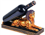 Egyptian Lion-Head Wine Rack & Art Sculpture