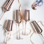 Pink Rose Gold Lead-Free Crystal Wine Glass Set